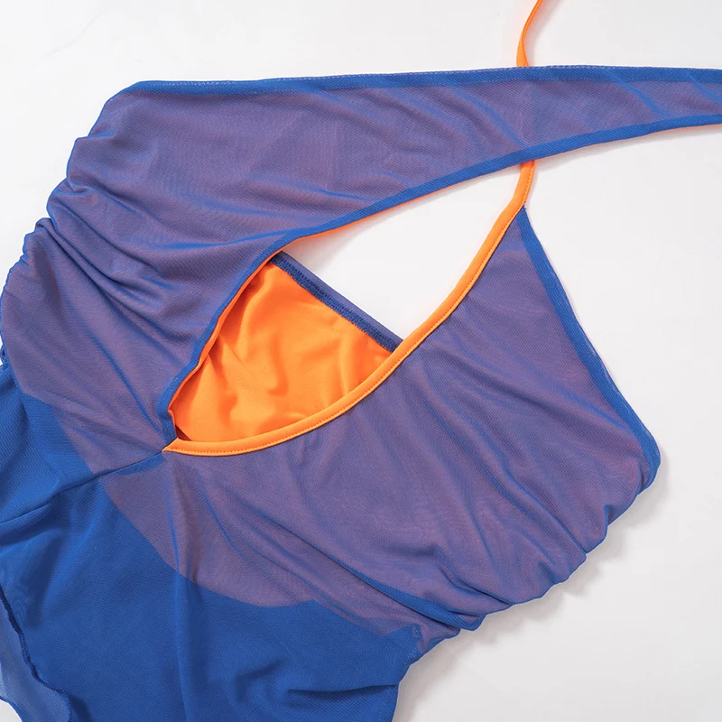 Title 8, Damesmode kleurcontrast heet meisje mesh patchw...