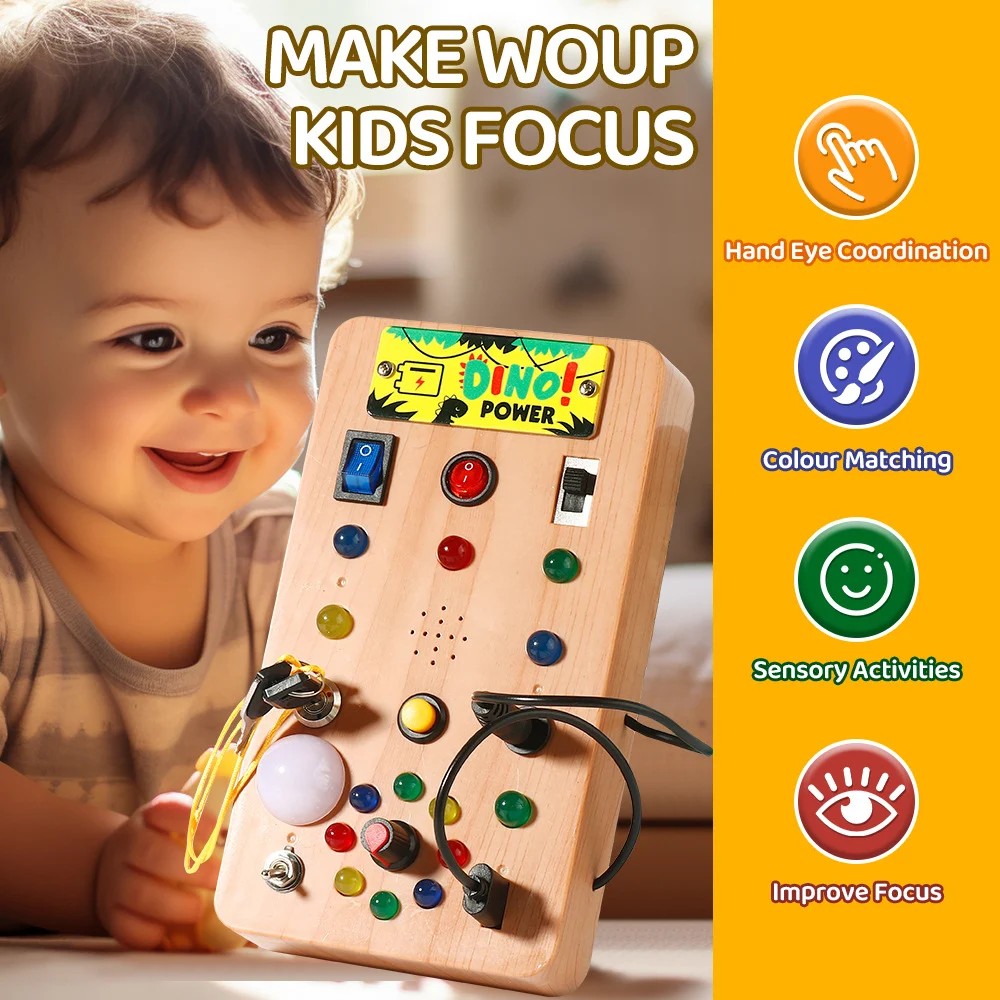Luminária Montessori com suporte educativo, brinquedos luminosos para educação infantil. Estimula o aprendizado e o desenvolvimento das crianças — foto 1