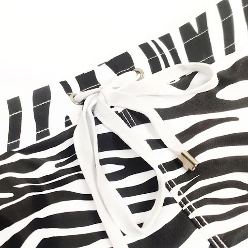 Title 2, Mens Zebra Striped Boxer Swimming Trunks with ...