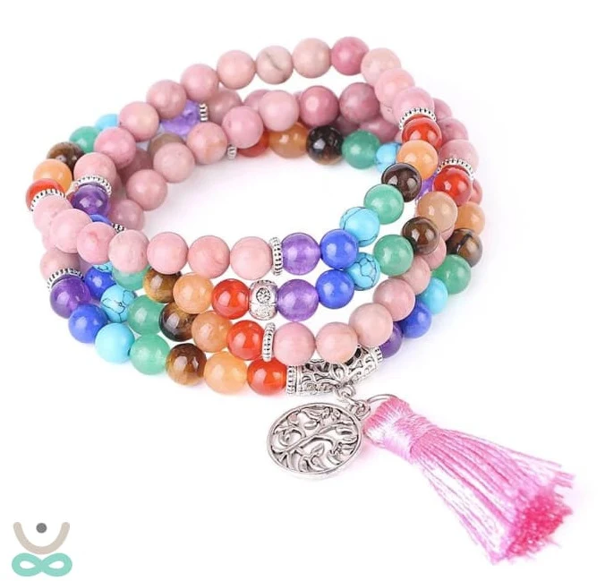 Pulseira unissex de pedra natural Olho de Tigre e pedra vulcânica colorida, estilo e bem-estar. — foto 7
