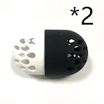 2pcs White Black