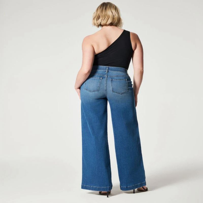 Title 5, Jeans elasticizzati in maglia da donna Moda fem...
