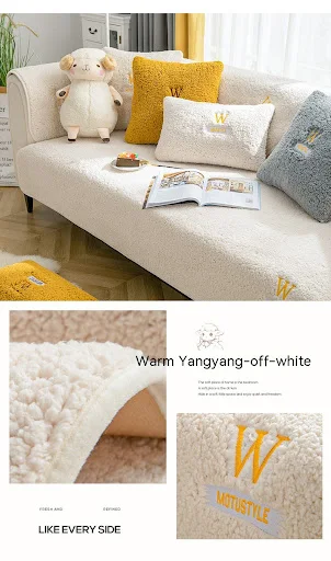 Title 2, Lambswool Thickened Fleece Cushion Non-slip Lea...