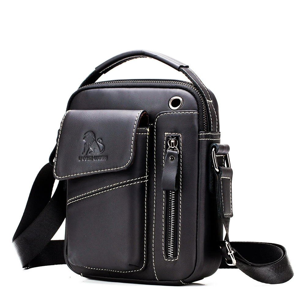 Bolsa Mensageiro de Couro Masculina Tendência da Moda - Conforto e Estilo para Homens Modernos, Perfeita para o Dia a Dia. — foto 1