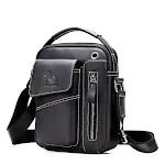 Bolsa Mensageiro de Couro Masculina Tendência da Moda - Conforto e Estilo para Homens Modernos, Perfeita para o Dia a Dia. — foto 1