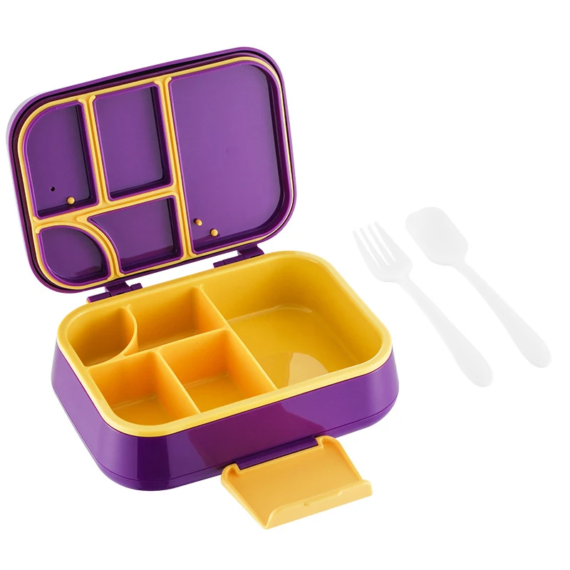Student fruit salad compartment sandwich lunch box, perfect for school lunches, keeps food fresh, practical design. — photo 3