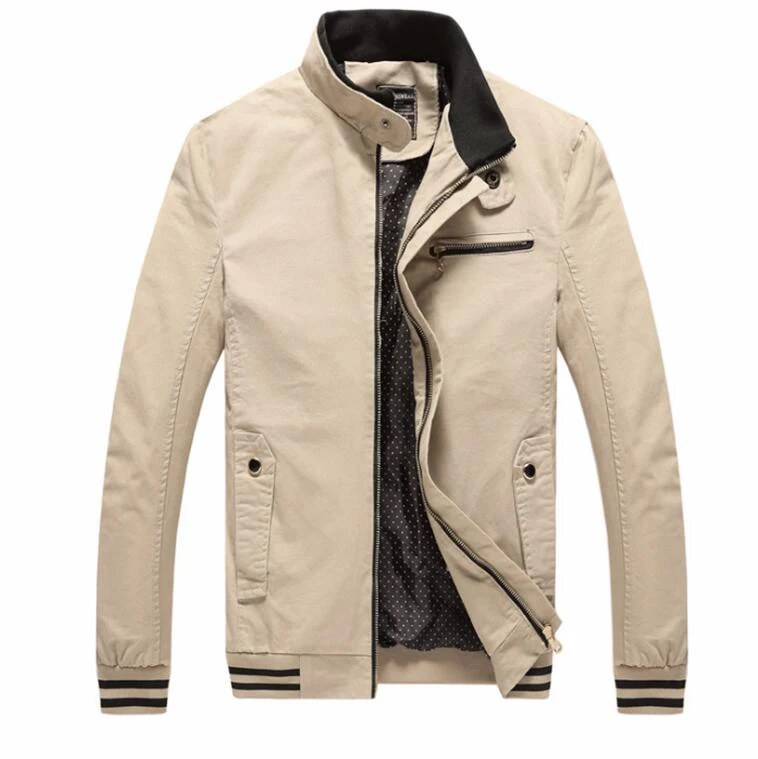Title 3, Winter Thin Mens Stand-Collar Cotton Washed La...