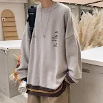 Large Size Loose Retro Japanese Men's Sweater. Experience ultimate comfort and style with this versatile sweater, perfec — photo 1