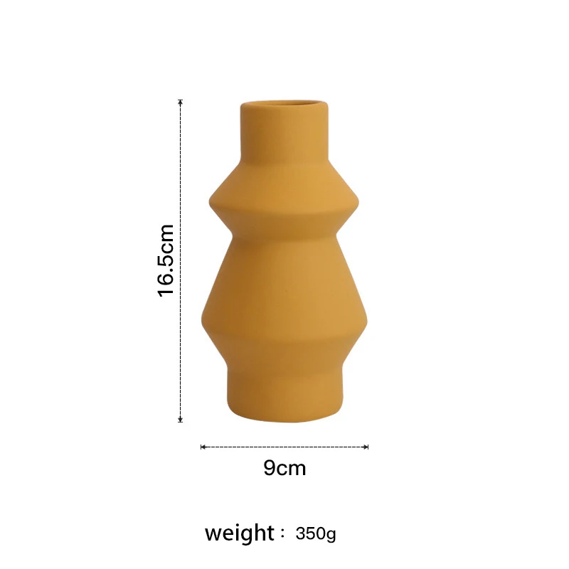 Jarrón Cerámico Morandi Color Decoración Elegane para el Hogar Diseño Moderno Perfecto para Flores o Como Centro de Mesa Atractivo y Sofisticado — foto 4