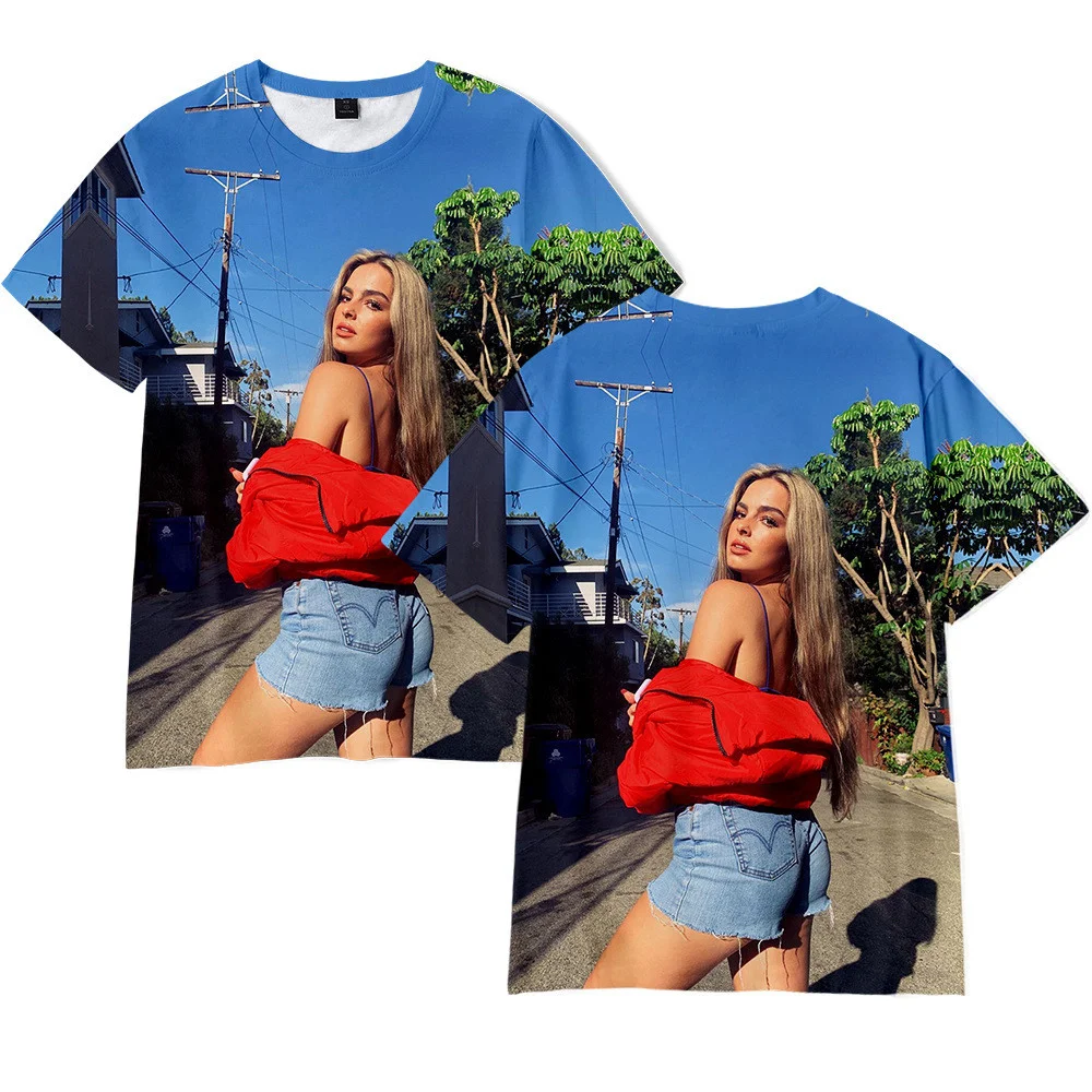 Trend Addison-Rae Perifeer 3D digitaal kleurenprint T-shirt met korte mouwen — foto 3