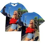 Trend Addison-Rae Perifeer 3D digitaal kleurenprint T-shirt met korte mouwen — foto 3