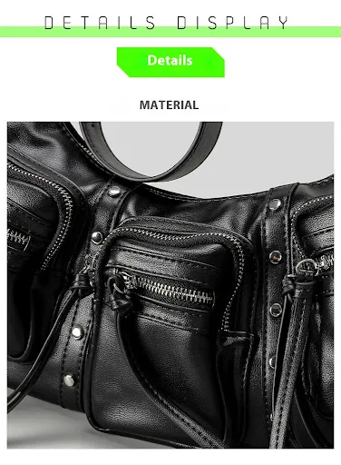 Title 3, Bolsa de moto feminina com uma alça de ombro, e...