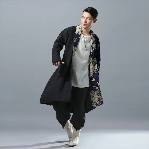 Title 4, Chinese Style Cotton And Linen Printed Robe, Co...