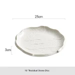White Plate Western Food Steak Plate Household Ceramic Dishes Elegant and durable for serving your favorite meals at hom — photo 3
