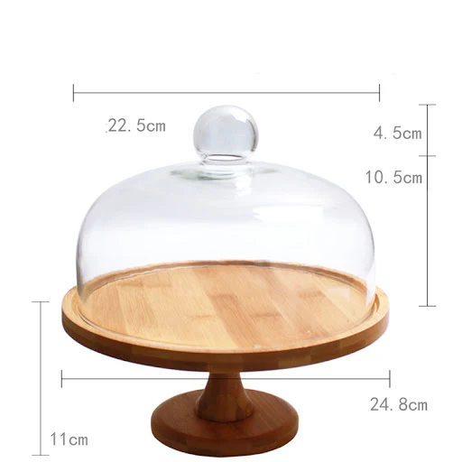 Title 6, Light Luxury Wrought Iron Cake Tray with Glass ...