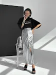 Saia Feminina Casual de Cintura Alta, Perfeita para um Visual Moderno e Confortável. Combine com blusas e acessórios! — foto 5