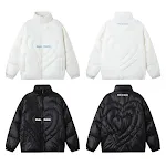 Letter Print Love Heart Stand-up Collar Cotton-padded Coat, perfect for cold weather, keeps you warm and stylish, a lovi — photo 17