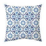 Fronha estampada com padrão simples em azul, perfeita para adicionar conforto e estilo ao seu quarto, proporcionando noites tranquilas. — foto 26
