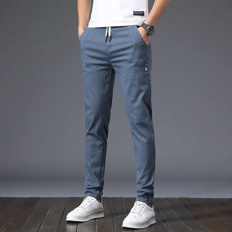 Thin Cool Men's Casual Pants Versatility, Fashion and Personality Slim Straight Breathable for Comfort and Style, Perfec — photo 5