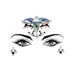 Green acrylic resin diamond face sticker, rhinestone crystal eyebrow sticker, sparkling face gems, instant beauty and ea — photo 6