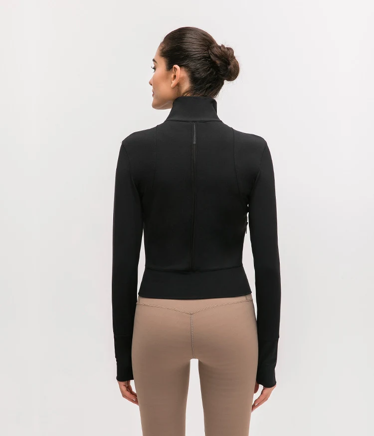 Title 9, Giacca sportiva donna per yoga, collo alto, sli...