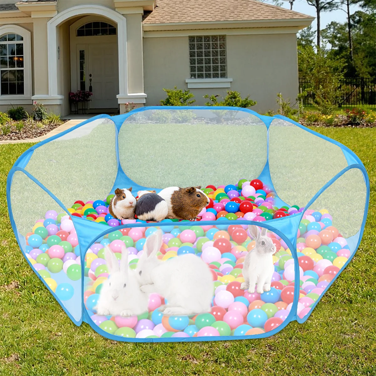 Title 2, Portable Pet Cat Dog Cage Tent Playpen Folding ...