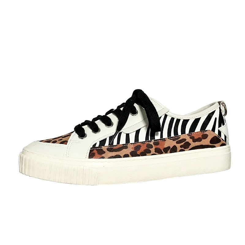 Title 1, Womens Zebra And Leopard Pattern Stitching Low...
