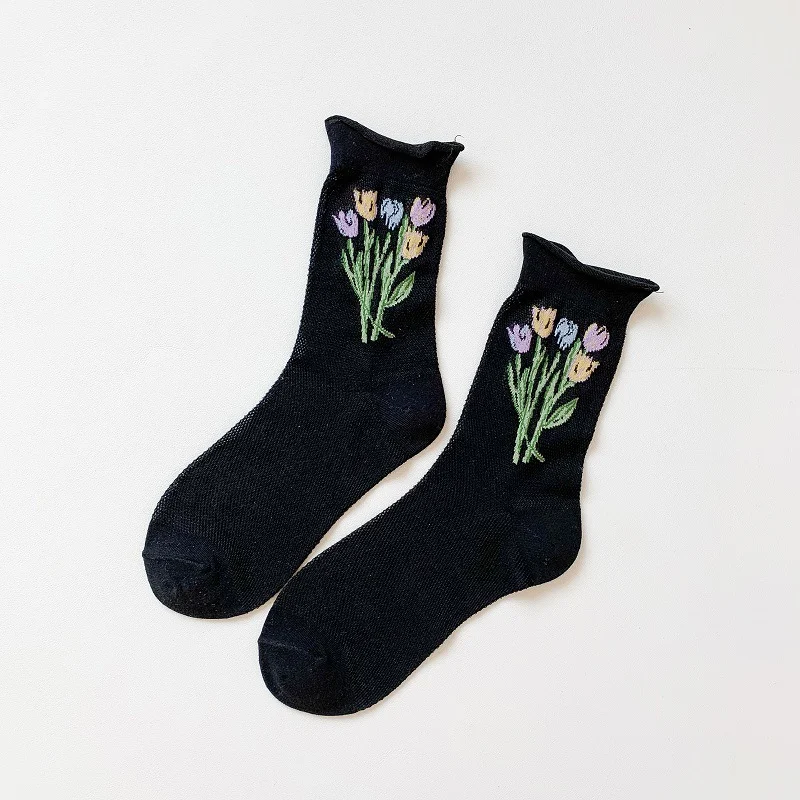 Title 4, Womens Fashion Breathable Tulip Socks