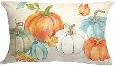Capa de almofada decorativa outono abóbora 30x50cm sem enchimento. Enfeite de Ação de Graças para sala ou quarto. — foto 12