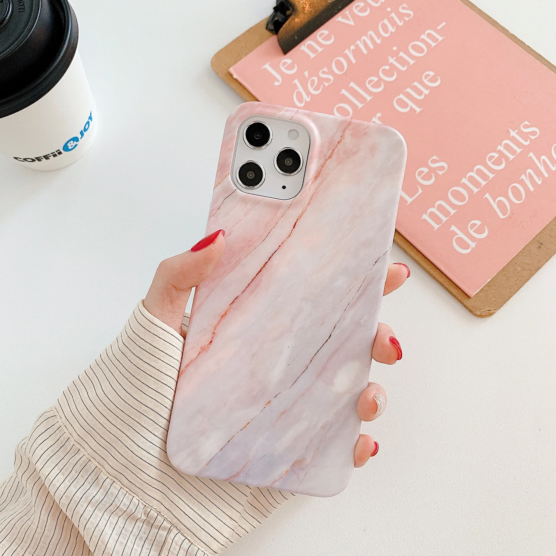 Title 4, Creative marbled soft shell mobile phone case. ...