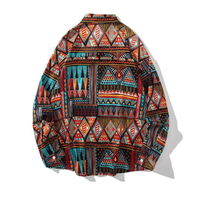 Title 2, Retro Pattern Ethnic Style Long-sleeved Floral ...