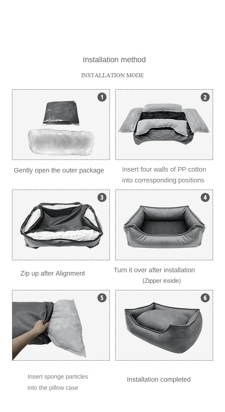 Title 3, Waterproof Leather Faux Leather Kennel Pet Bed ...