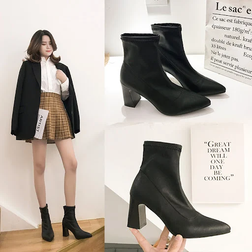 Title 5, Womens Black Pointed Toe Boots — Elevate Your ...