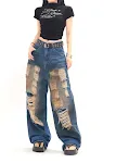 Heavy Industry ripped jeans voor heren en dames. Robuuste jeans voor een authentieke look. Duurzaam, comfortabel en ideaal voor dagelijks gebruik. — foto 15