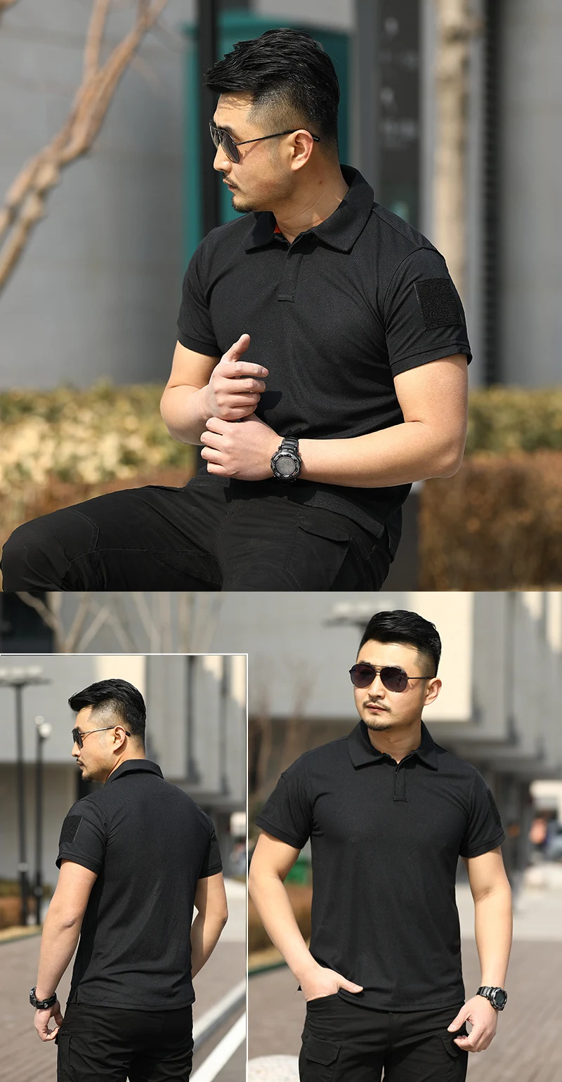 Heren Sport T-shirt Los Zomer Outdoor Revers Sneldrogend, Ideaal voor buitenactiviteiten en sporten, comfortabel en ademend. — foto 16