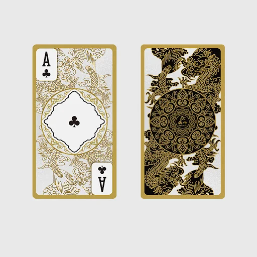 Title 4, Washable Creative Transparent Golden Edge Poker...