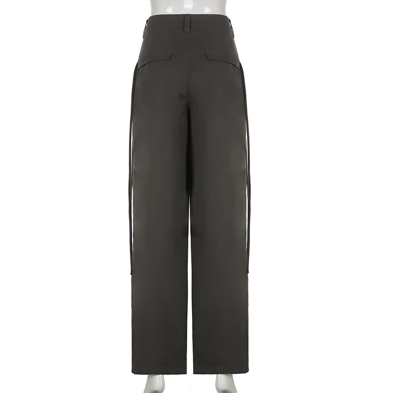 Title 6, Pantalones Anchos Retro de Cintura Baja para Ch...