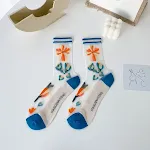 Small Flower Socks for Ladies, Breathable Glass Silk & Cotton. Comfortable and lightweight socks perfect for everyday we — photo 4