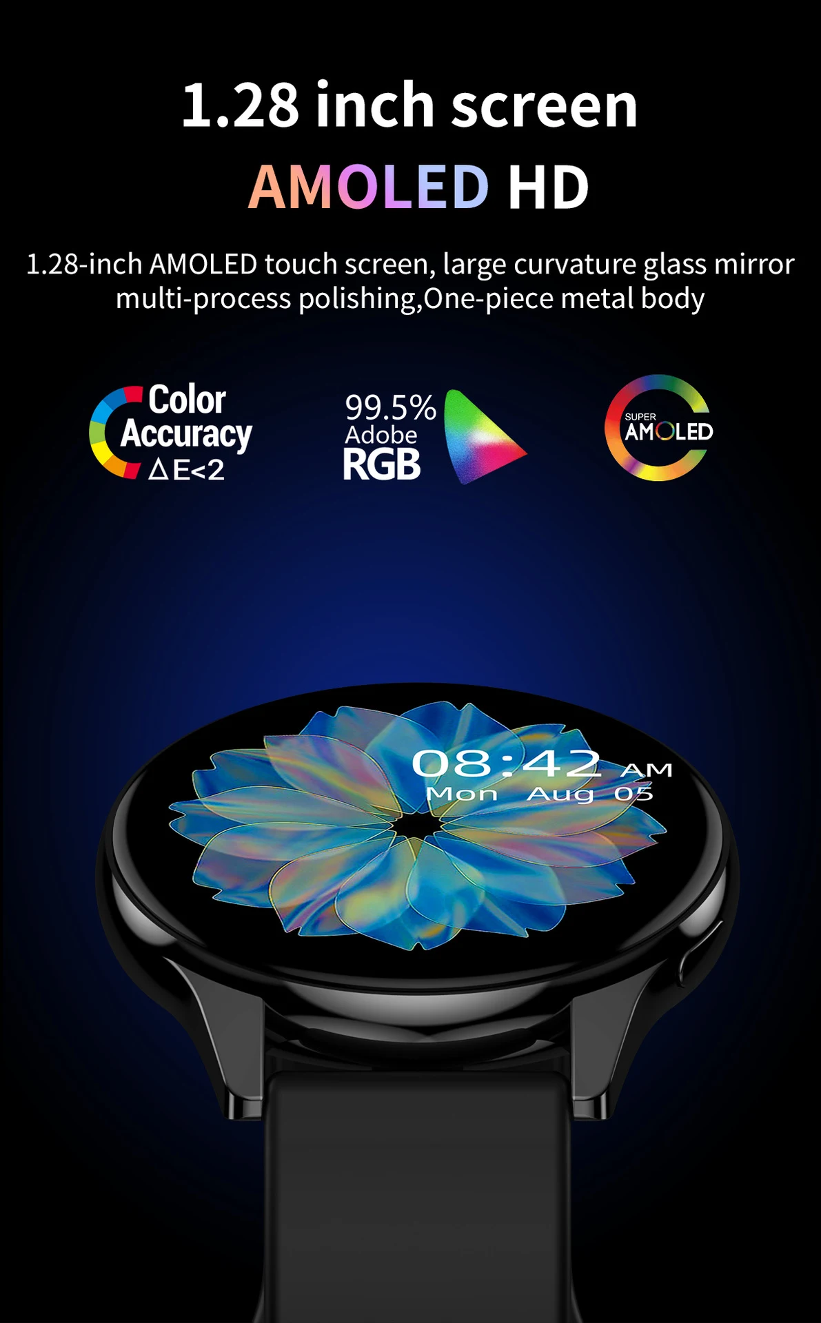 Round Smart Watch Bluetooth Calling Stay Connected on the Go Make and Receive Calls Notifications Music Control Stylish — photo 9