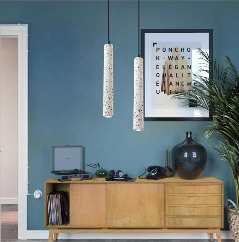 Title 7, Nordic Industrial Style Terrazzo Chandelier. Il...