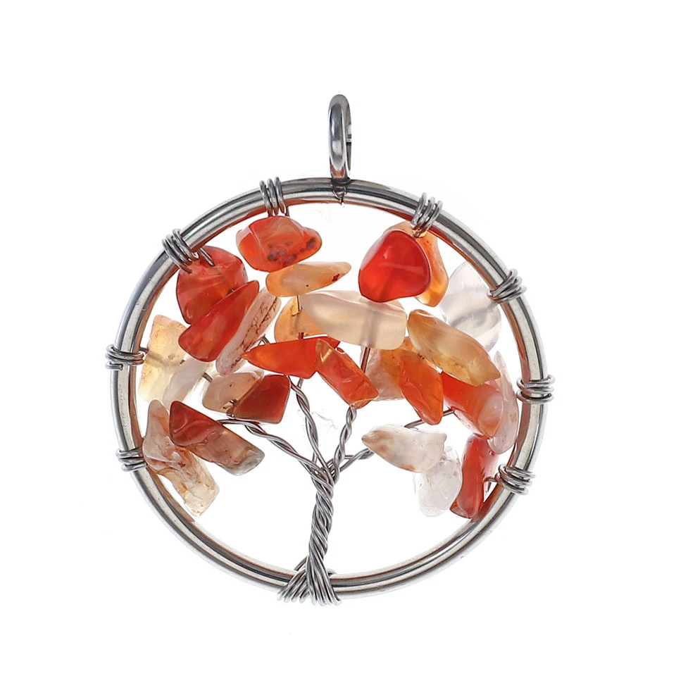 Colar Pingente Árvore da Vida de Cristal e Pedra Natural, para Prosperidade, Equilíbrio e Energia Positiva — foto 32