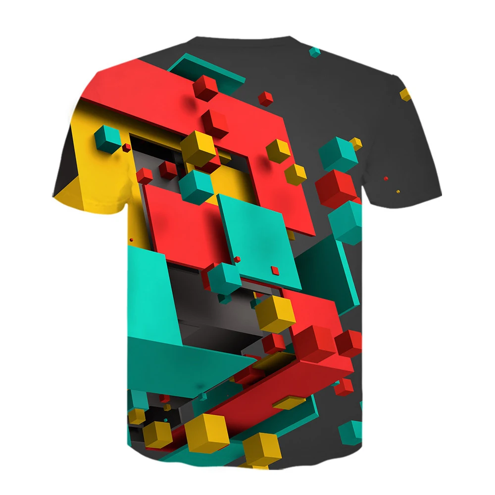 Title 3, Geometric 3D Printed Mens T-shirt offers style...