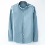 Four Seasons Oxford Pure Color Long Sleeve Casual Men's Shirt. A comfortable and versatile shirt perfect for everyday we — photo 5