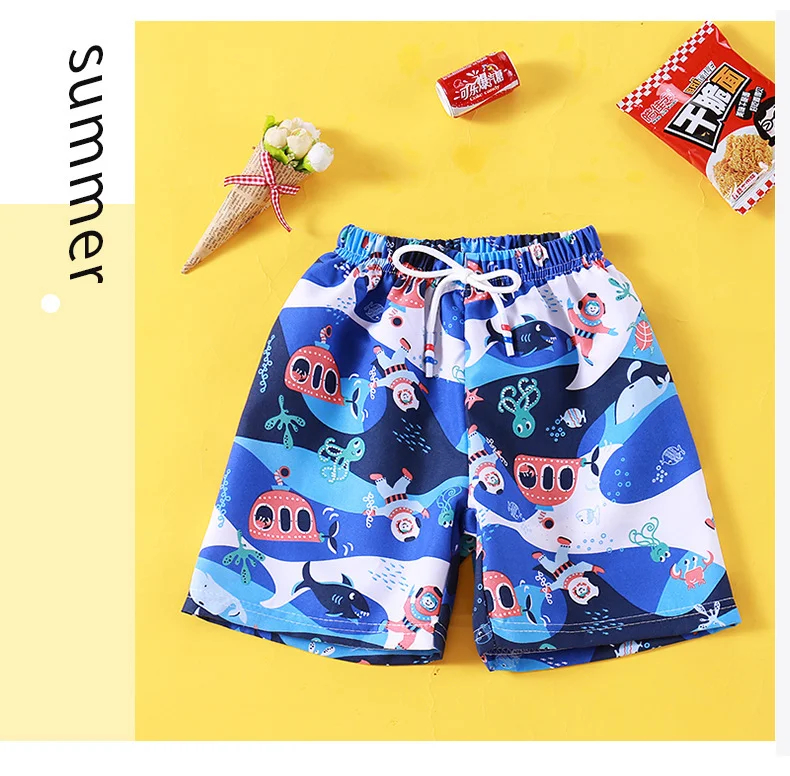 Title 8, Shorts de praia masculinos soltos com desenhos ...