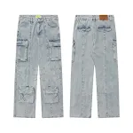 Multi-pocket werkjeans voor heren en dames. Duurzame en functionele jeans voor de werkplaats, met veel handige opbergruimte. — foto 23
