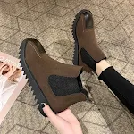 Women's flat bottom short tube cotton boots with thick soles, providing comfort and warmth for everyday wear and a styli — photo 1
