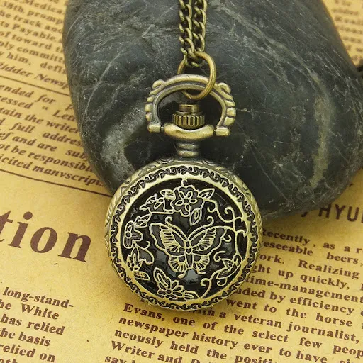 Title 3, Retro Fold Cover Student Girl Necklace Table. A...