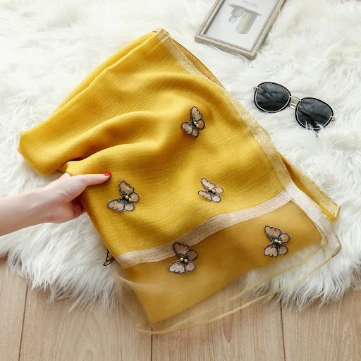Title 8, Butterfly Scarf Women Thin Style Stylish Person...