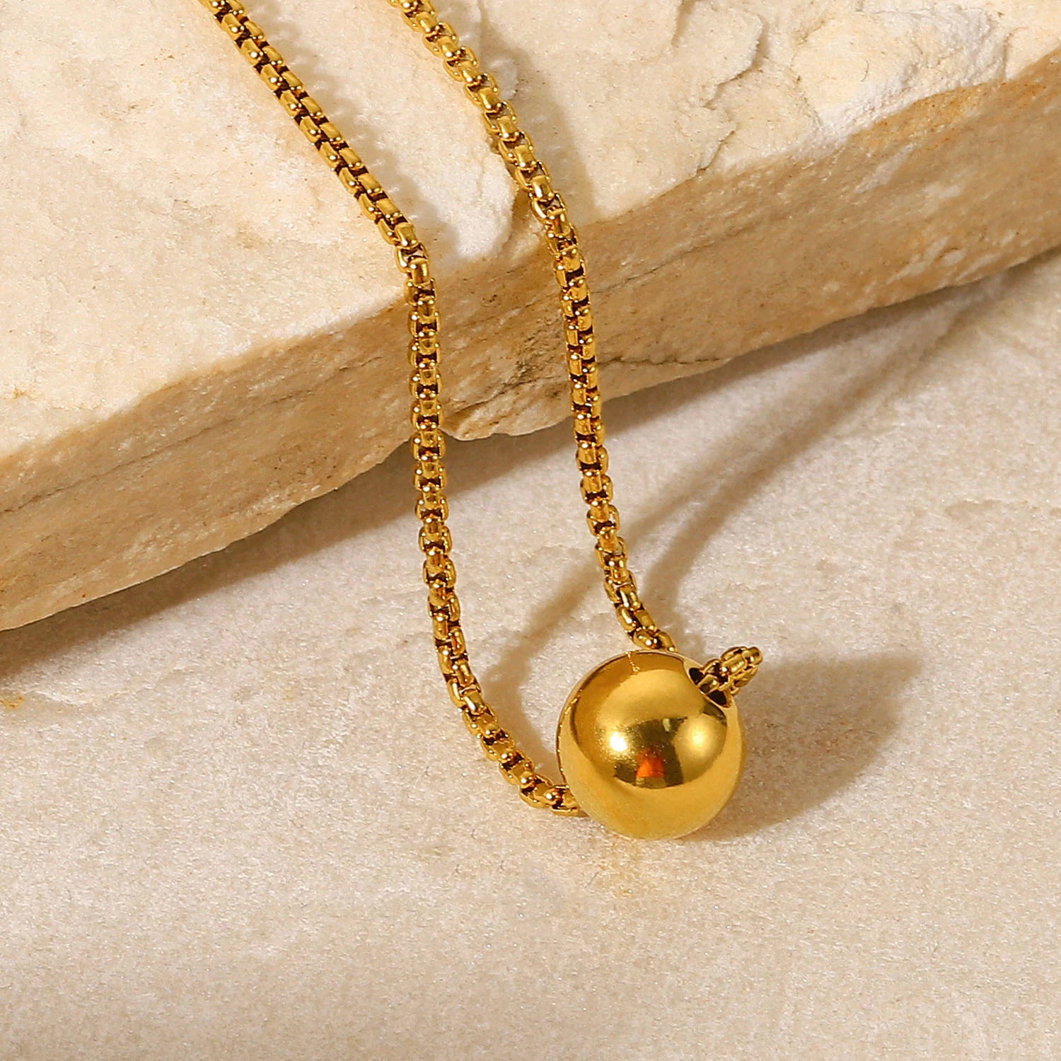 Title 5, Colar de aço inoxidável dourado 18K extensível ...