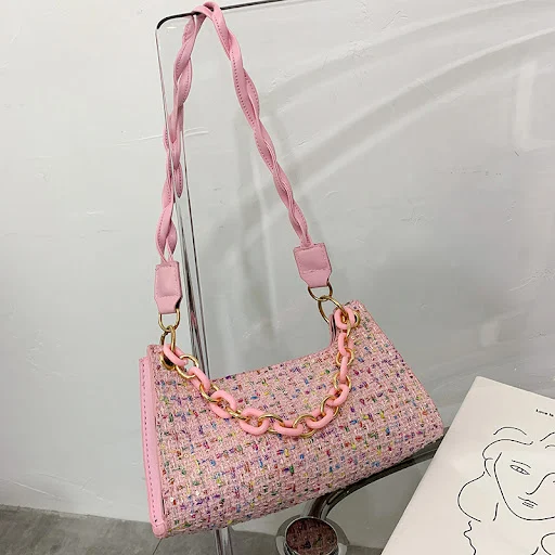 Title 5, Woven Underarm Bag All-Match One-Shoulder Messe...